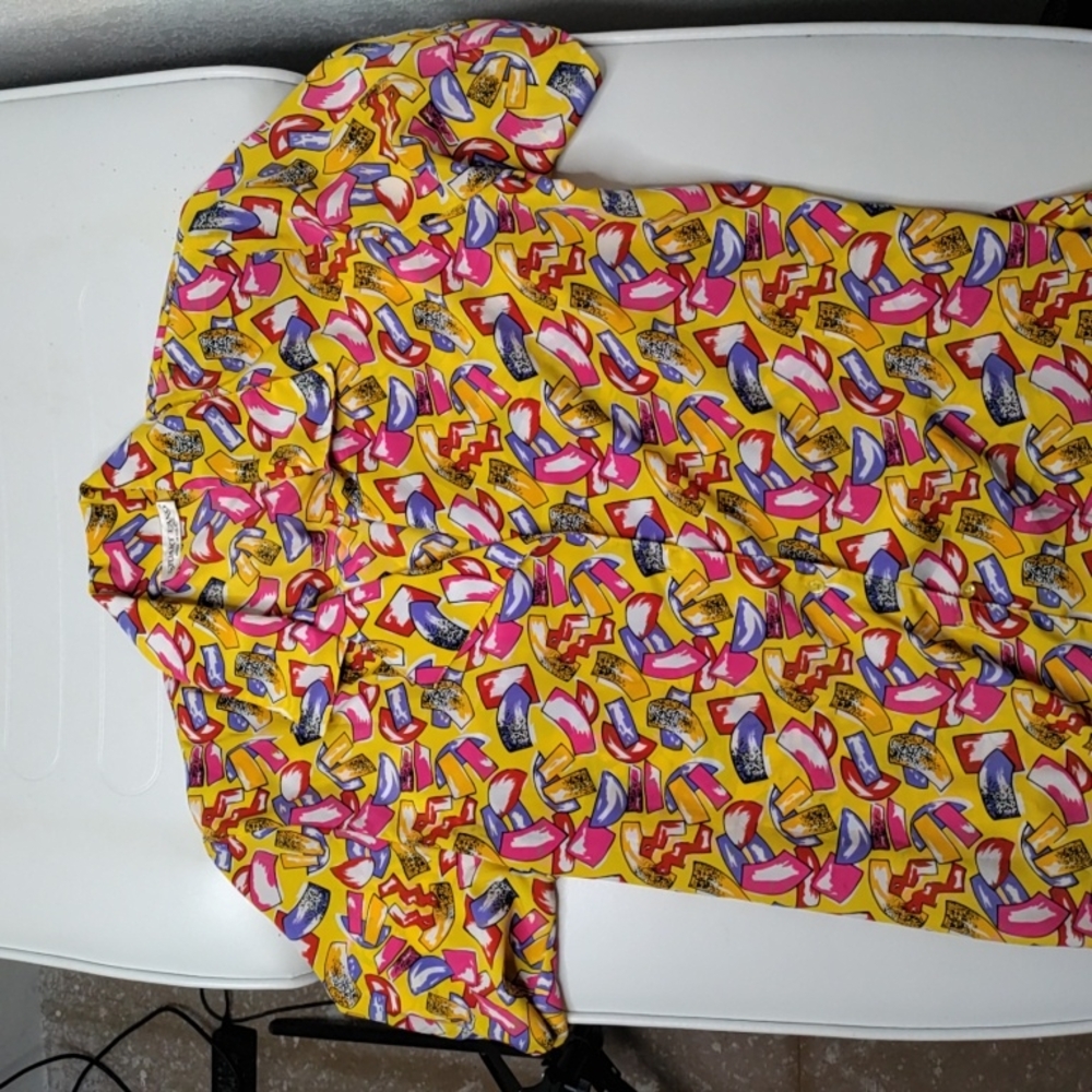 Vintage 80s Womens Blouse Sz Large